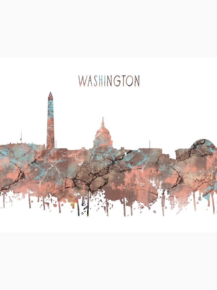 750x1000 Washington, Washington Skyline, Washington D.c., Watercolor - Washington Dc Watercolor