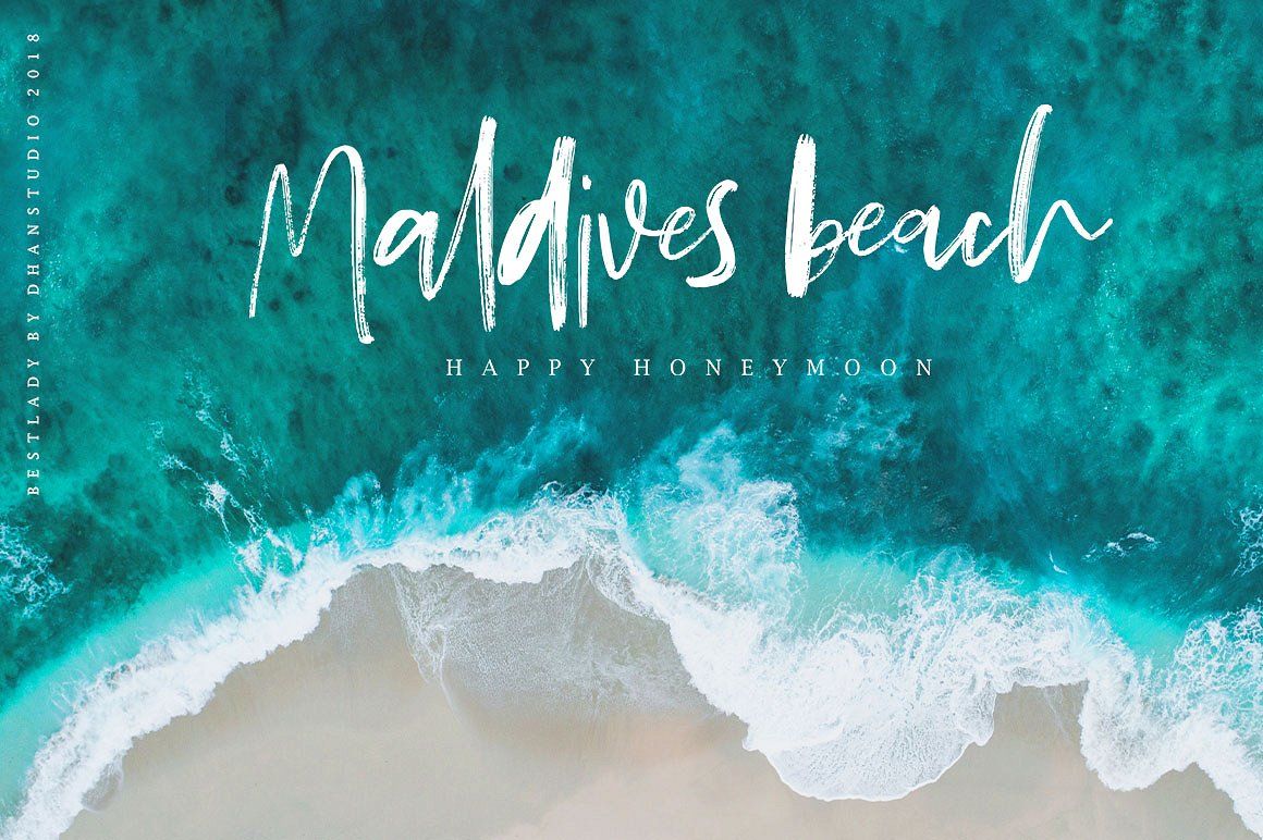 1160x772 Bestlady Romantic Brush Font By Dhanstudio On @creativemarket - Water Brush Font