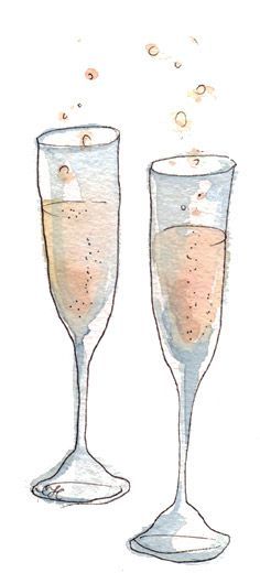 236x520 Champagne. Delicious In 2018 Champagne, Watercolor - Water Color Champagne