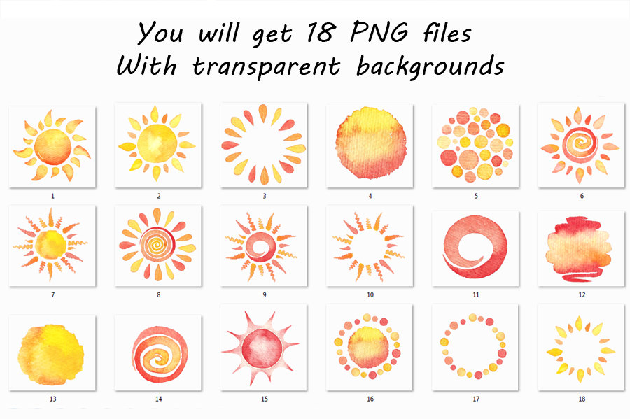 900x599 Watercolor Sun Clipart By Passionpngcreation - Water Color Sun