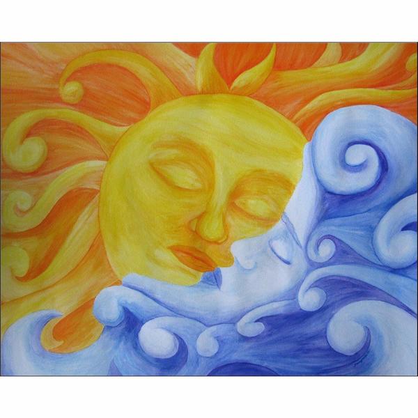 600x600 Connection - Water Color Sun