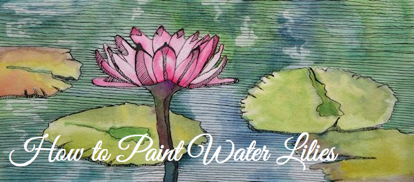600x265 Mixed Media How To Paint A Water Lily With Watercolor + Ink - Water Lily Watercolor