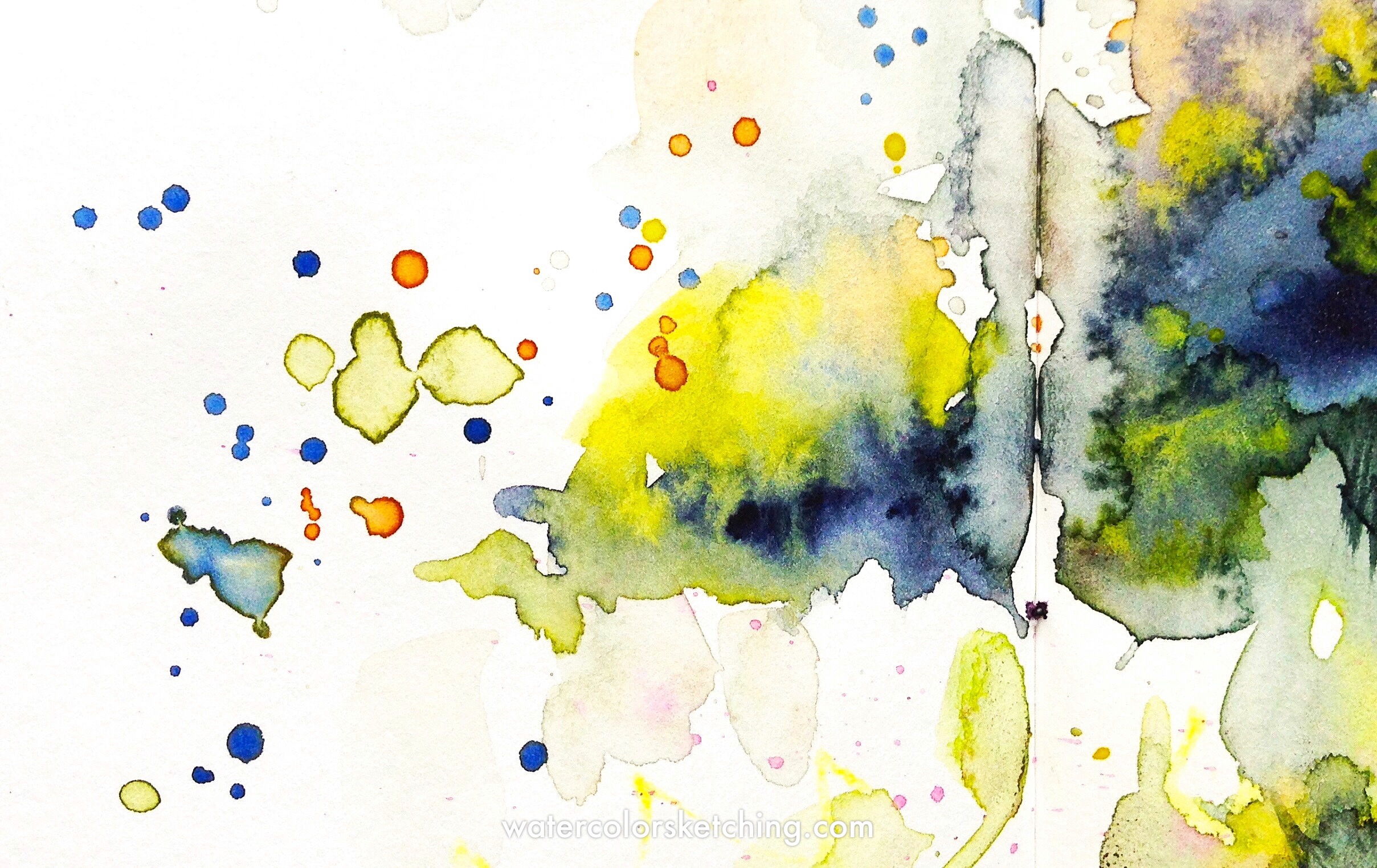 2417x1524 How To Make Watercolor Splatters!! (Video Demo And Advices - Watercolor 2016