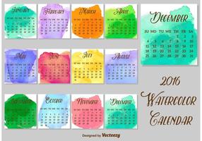 286x200 Watercolor Calendar Free Vector Art - Watercolor 2016 Calendar