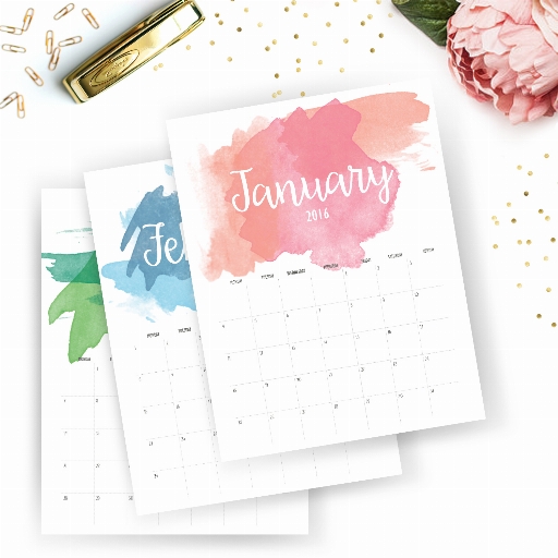 512x512 Sunshineparties - Watercolor 2016 Calendar