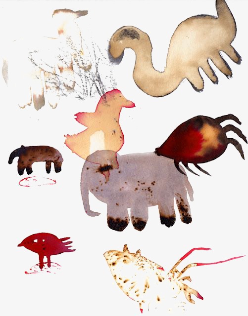 501x640 Watercolor Abstract Animals, Watercolor Clipart, Animal, Blooming - Watercolor Abstract Animals