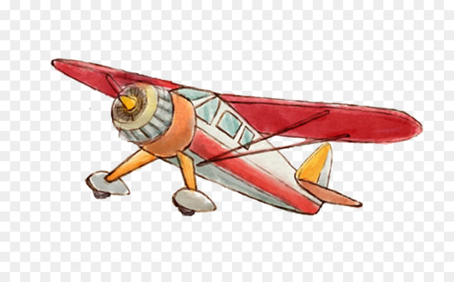 900x560 Airplane Watercolor Painting Download - Watercolor Airplane