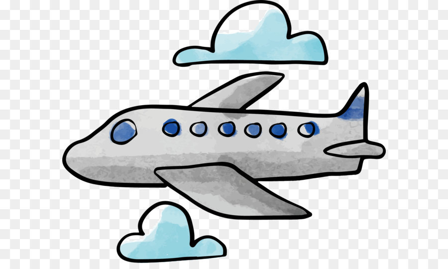 900x540 Airplane Clip Art - Watercolor Airplane