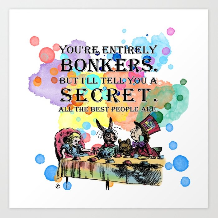 700x700 Watercolor Tea Party - Watercolor Alice In Wonderland