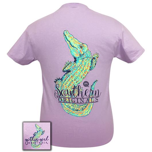 530x530 Watercolor Alligator Orchid Short Sleeve Girliegirloriginals - Watercolor Alligator