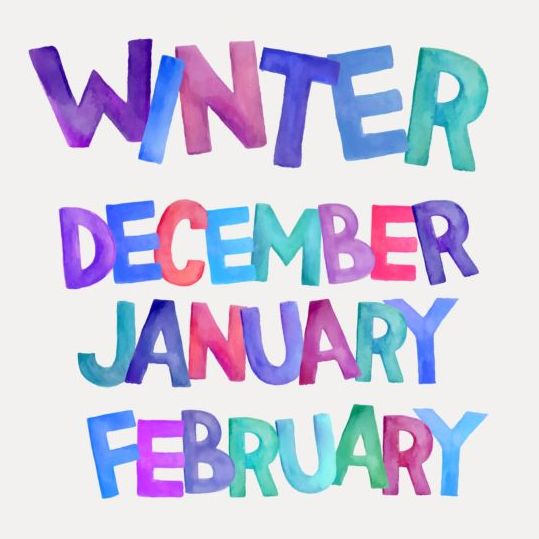 539x539 Winter Watercolor Alphabet With Numbers Vector Free Download - Watercolor Alphabet