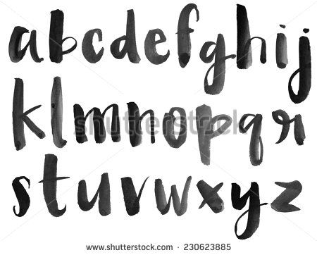 450x362 Modern Watercolor Alphabet. Watercolor Font. Abc Painted Letters - Watercolor Alphabet