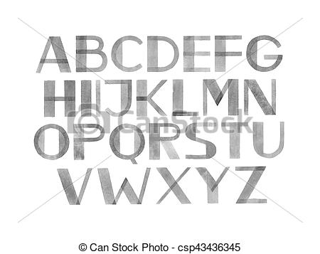450x357 Colorful Watercolor Aquarelle Font Type Handwritten Hand Draw Abc - Watercolor Alphabet Font