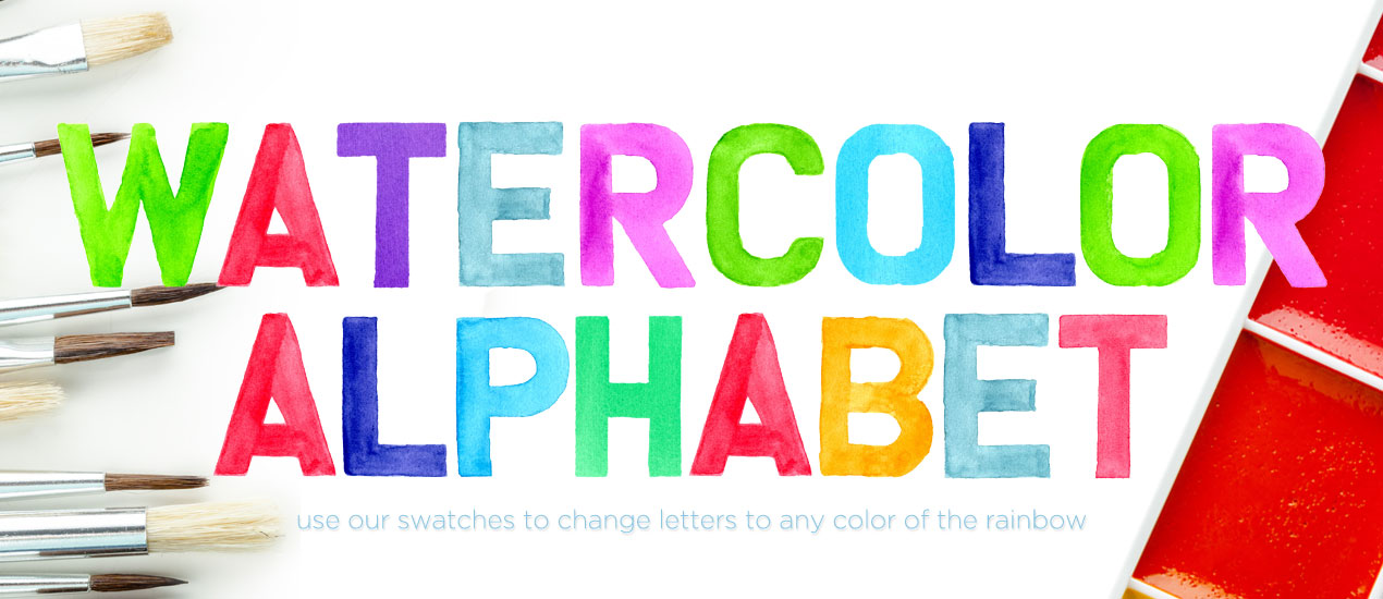 1270x550 Introducing Our Watercolor Alphabet Font - Watercolor Alphabet Font