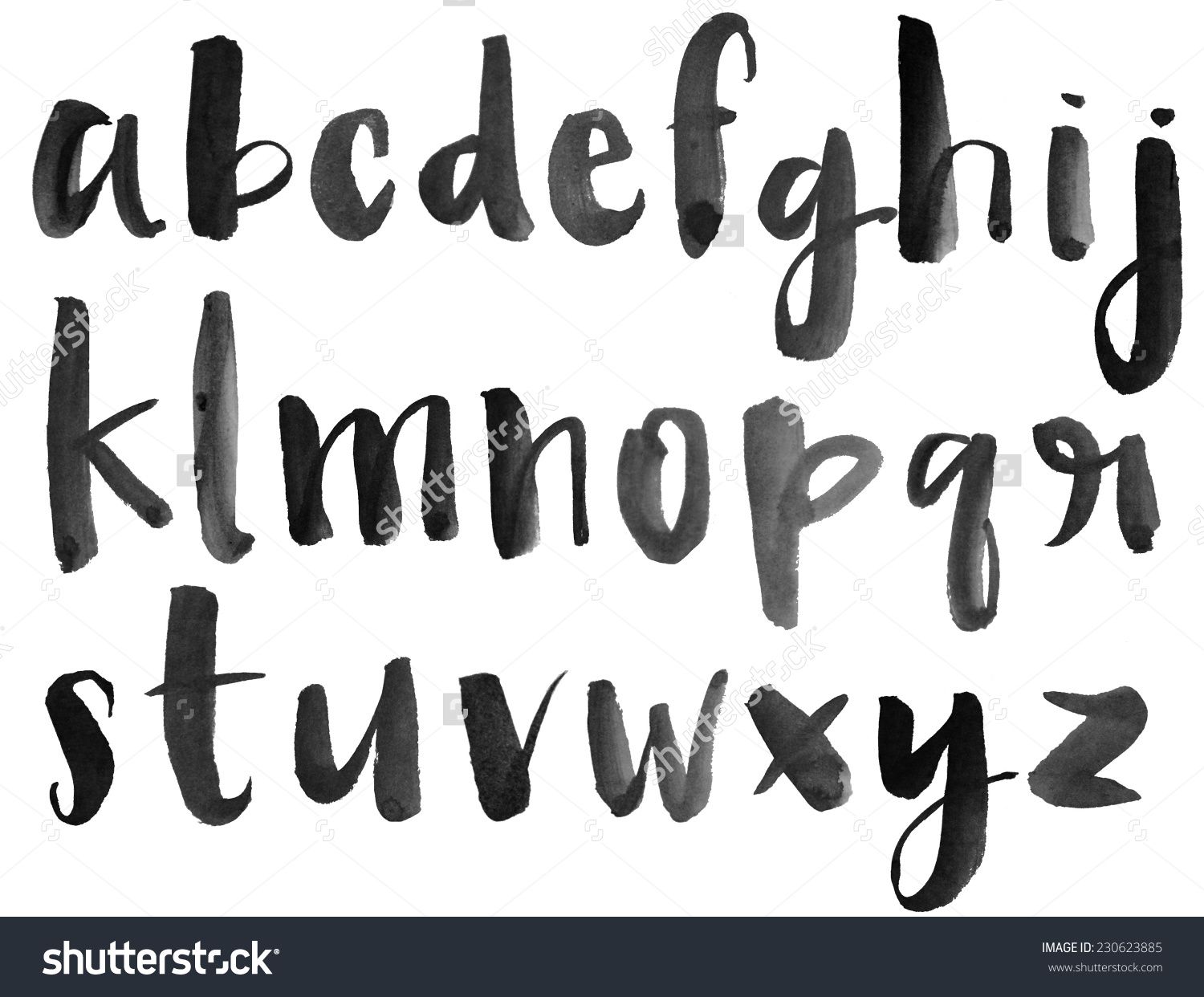 1500x1242 Modern Watercolor Alphabet. Watercolor Font. Abc Painted Letters - Watercolor Alphabet Font