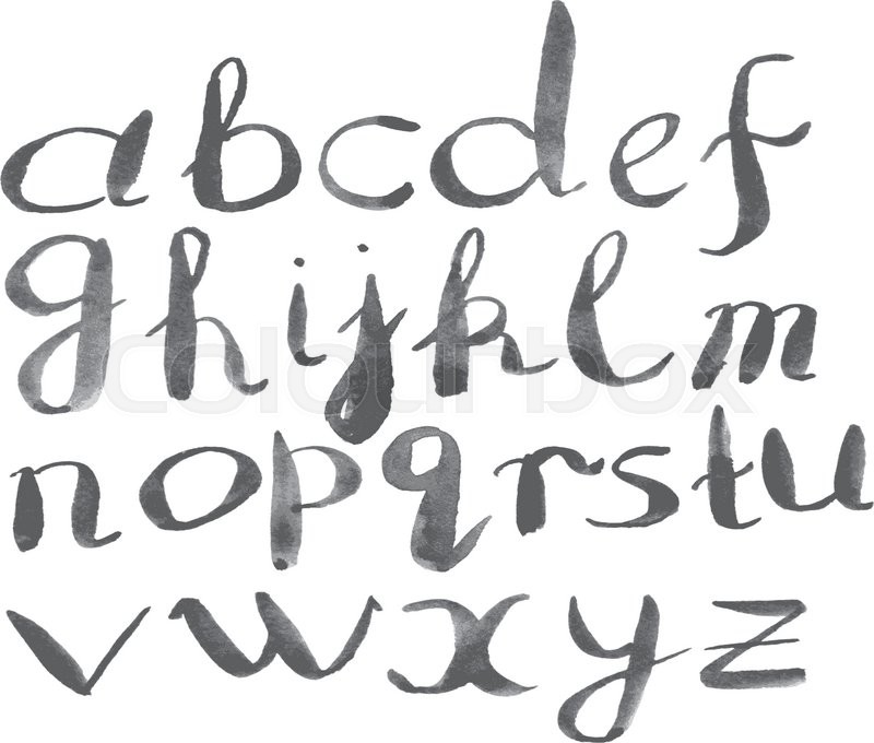 800x680 Vector Watercolor Alphabet. Watercolor Font. Abc Painted Letters - Watercolor Alphabet Font