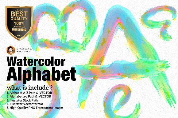 580x386 Watercolor Alphabet Fonts - Watercolor Alphabet Font