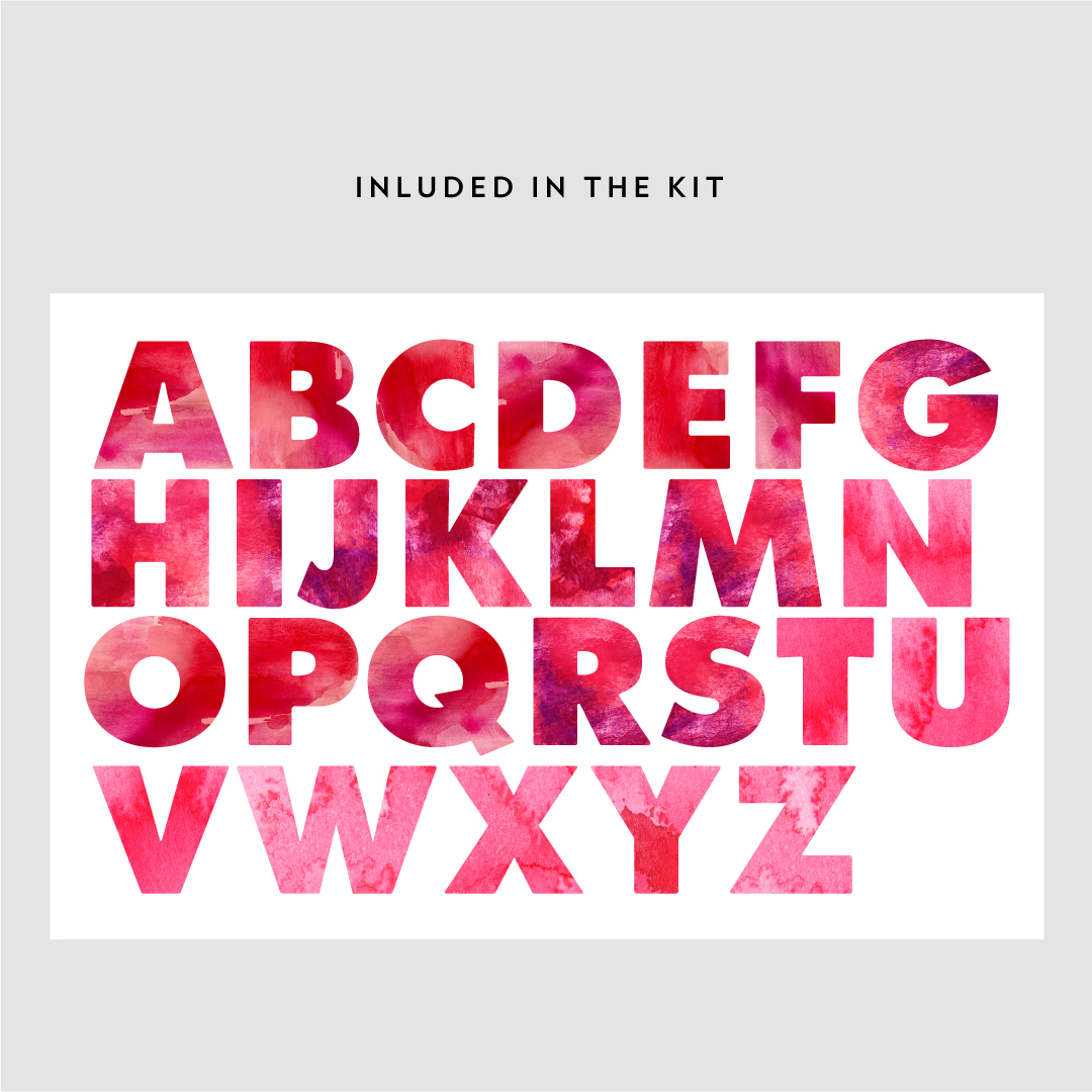 1080x1080 Watercolor Alphabet - Watercolor Alphabet Letters