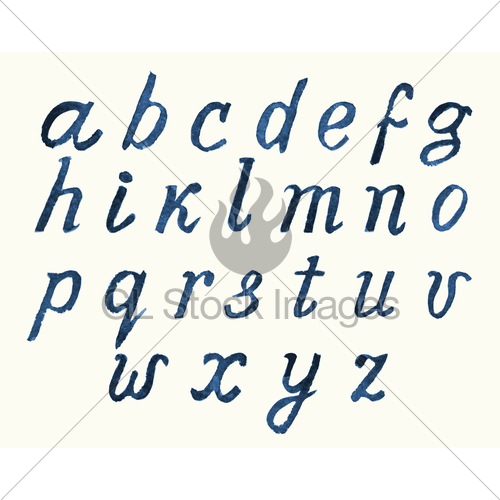 500x500 Watercolor Hand Painted Alphabet Letters Gl Stock Images - Watercolor Alphabet Letters