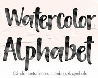 340x270 Watercolor Alphabet Etsy - Watercolor Alphabet Letters
