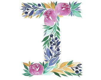 340x270 Watercolor Alphabet Letter W Print Initial W Watercolor - Watercolor Alphabet Letters