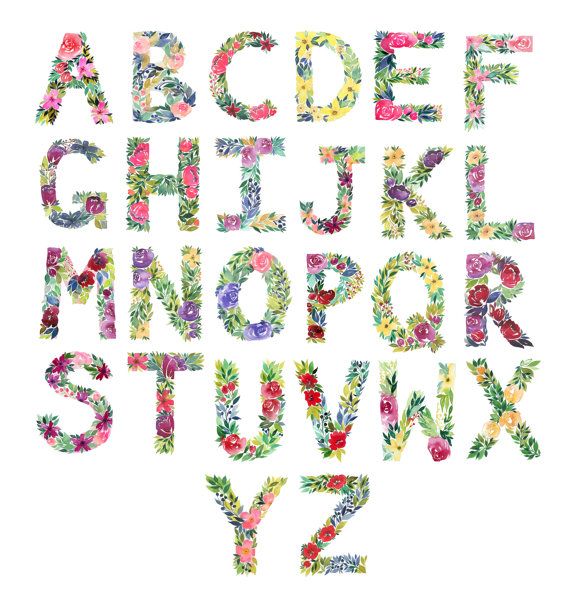 Watercolor Alphabet Letters at PaintingValley.com | Explore collection ...