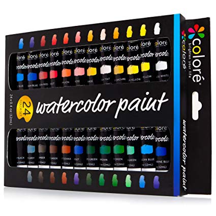 425x425 Colore Watercolor Painting Kit, 24 Colors - Watercolor Amazon