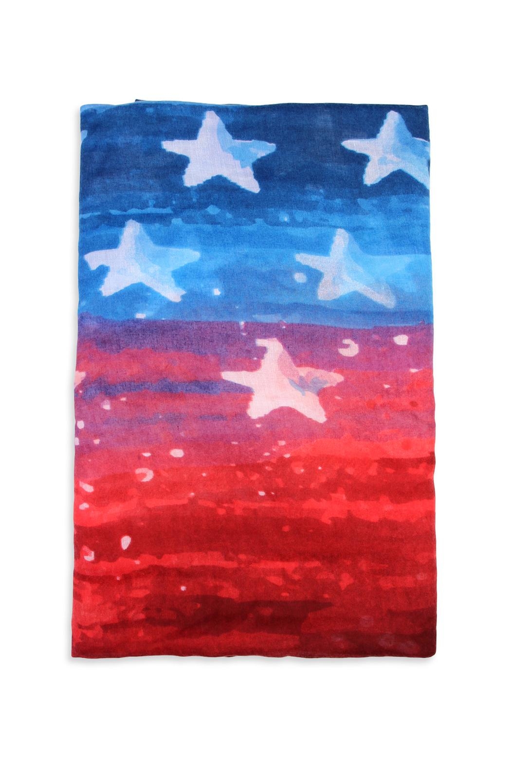 1050x1575 Riah Fashion Watercolor American Flag Scarf From California - Watercolor American Flag