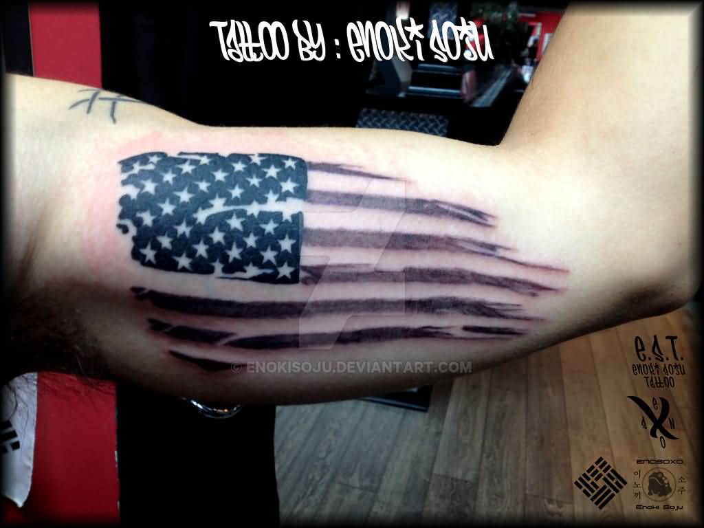 1024x768 American Flag Tattoo Ideas And American Flag Tattoo Designs - Watercolor American Flag Tattoo