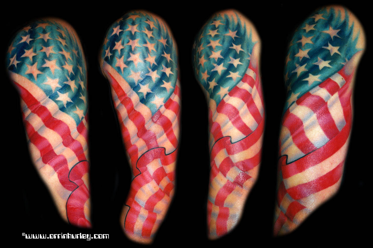 Watercolor American Flag Tattoo at PaintingValley.com | Explore ...