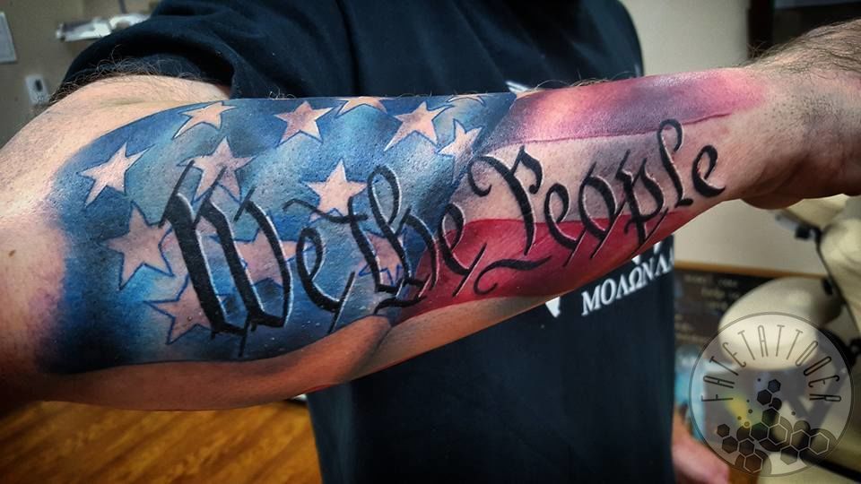 960x540 Latest We The People Tattoo Tattoos Find We The People Tattoo - Watercolor American Flag Tattoo