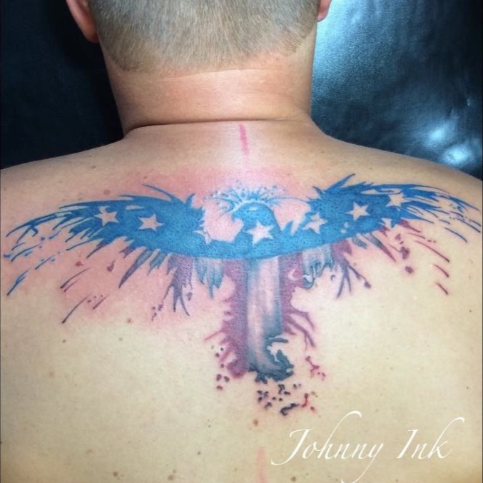 677x677 Tattoodo - Watercolor American Flag Tattoo
