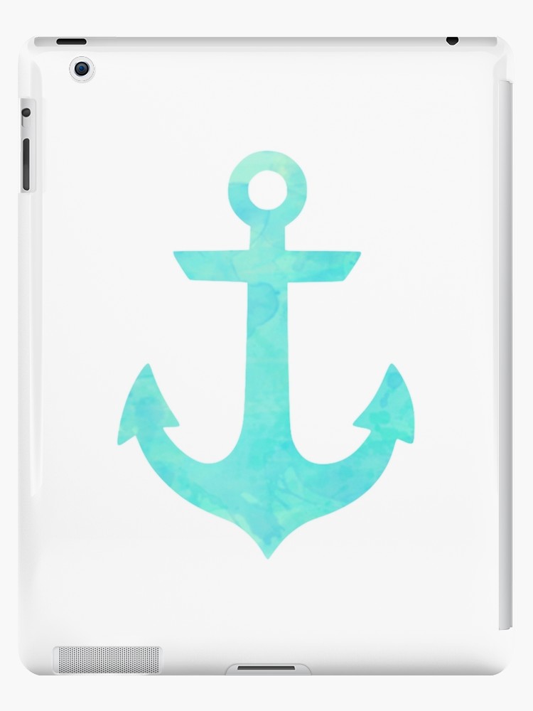 750x1000 Green And Blue Watercolor Anchor Ipad Cases Amp Skins By Claire - Watercolor Anchor