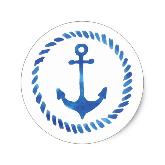 540x540 Watercolor Anchor Sticker - Watercolor Anchor