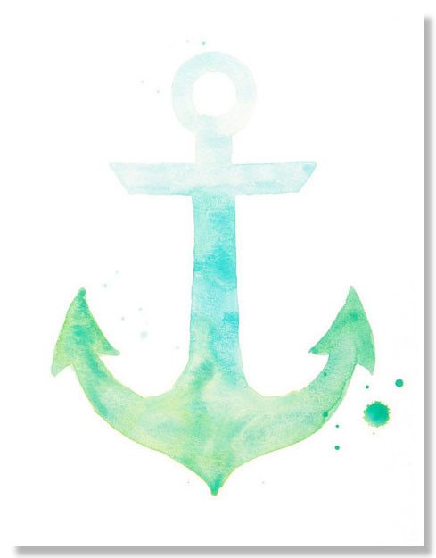 489x625 Anchor Watercolor - Watercolor Anchor