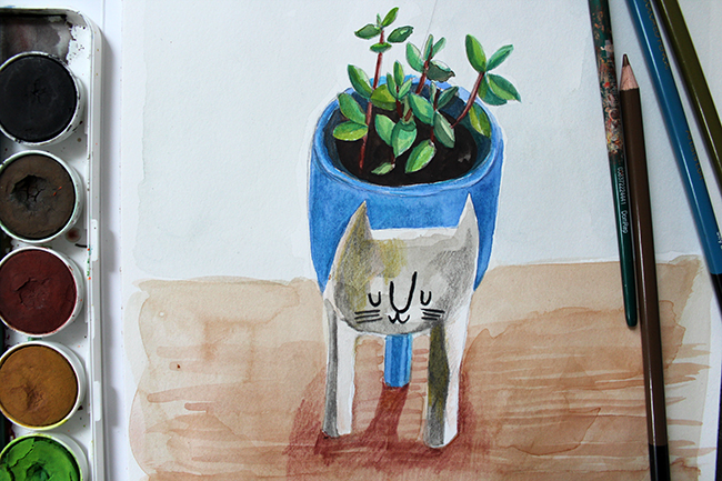 650x433 How To Combine Watercolor And Colored Pencils - Watercolor And Colored Pencil