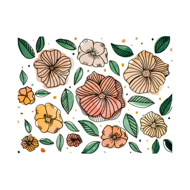 630x630 Watercolor And Ink Flowers - Watercolor And Ink Flowers