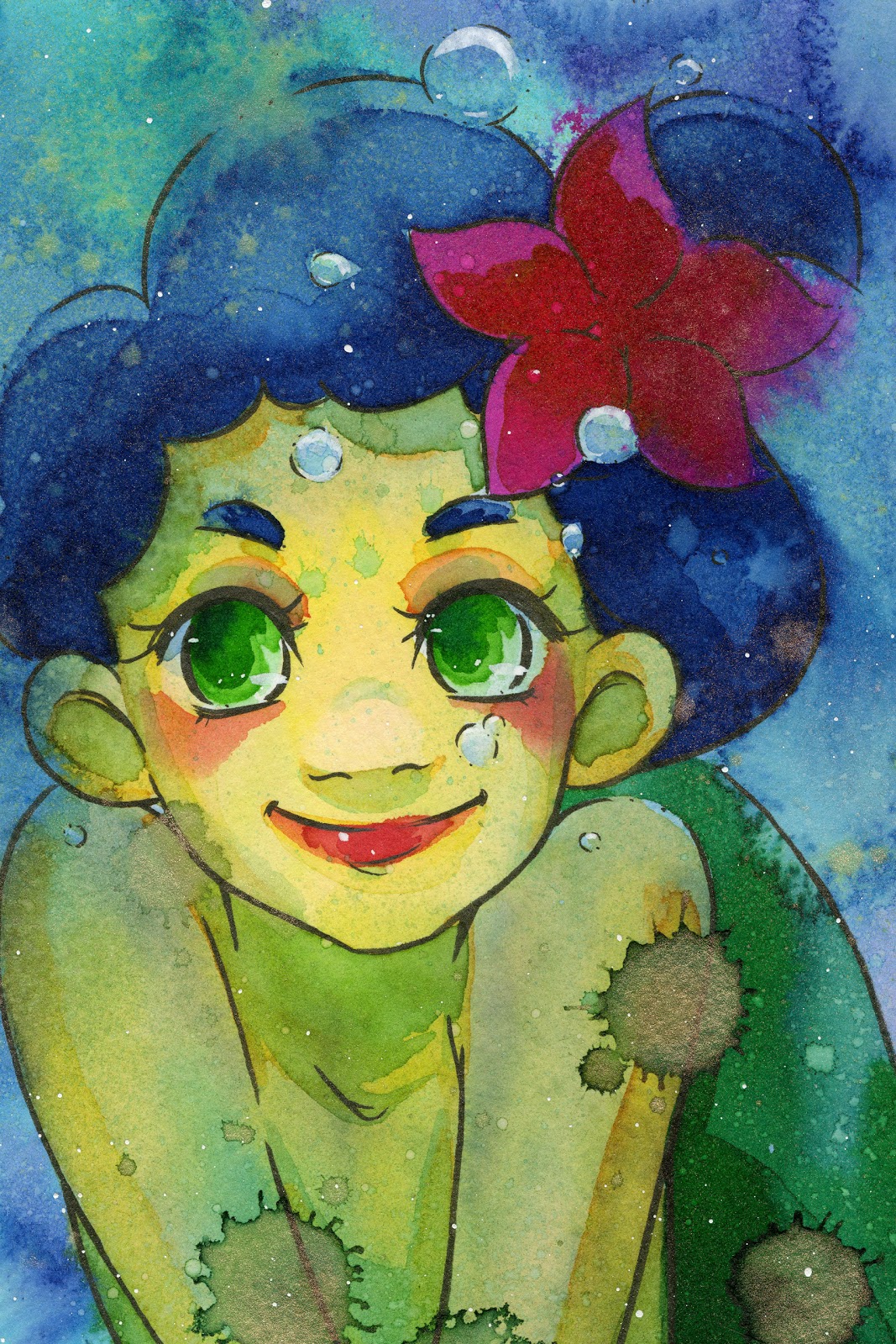 1067x1600 Nattosoup Studio Art And Process Blog Mermaid Markers Watercolor - Watercolor And Marker