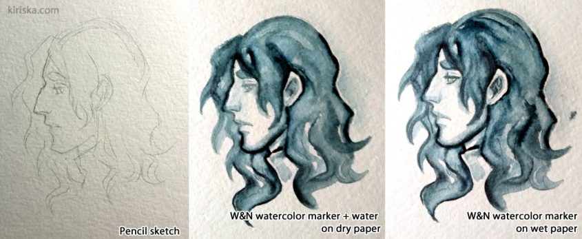 845x347 Review Winsor Amp Newton Watercolor Marker - Watercolor And Marker