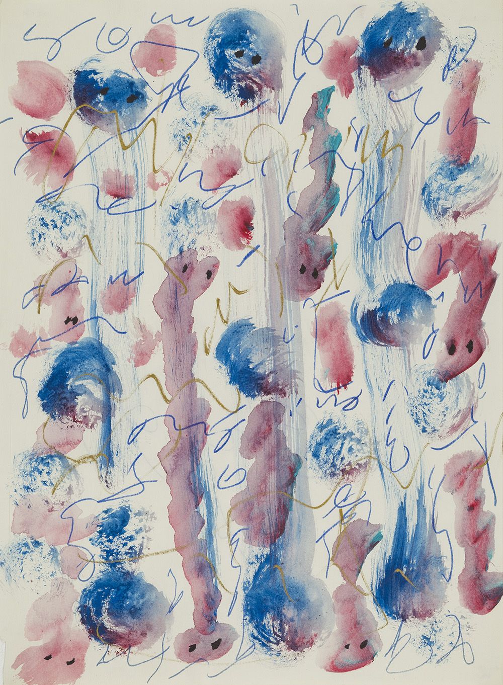 1000x1362 Cavinmorrisgallery J.b. Murray Untitled, C. 1978 1988 - Watercolor And Marker