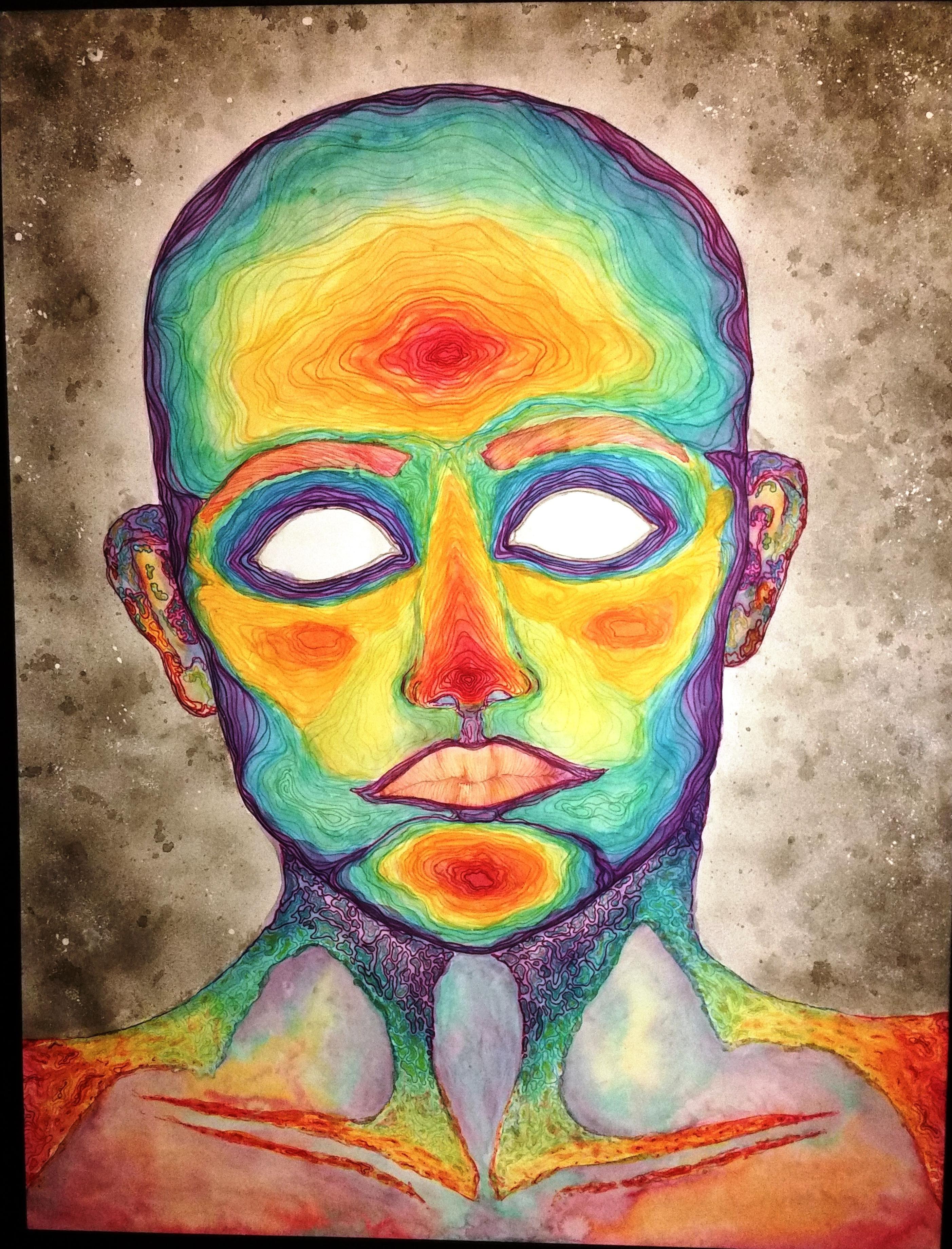 2805x3681 David Nahabedian, Watercolor And Marker, 2013 Art - Watercolor And Marker