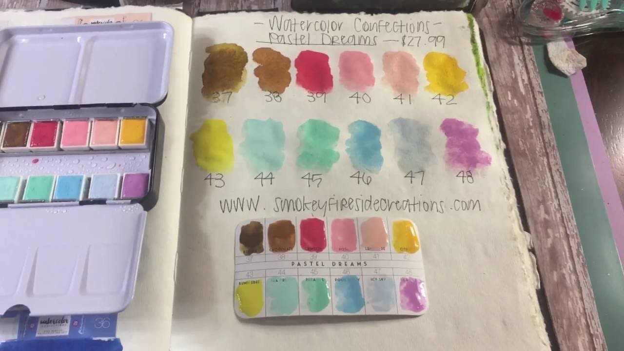 1280x720 Watercolor Confections Pastel Dreams Swatched Out - Watercolor And Pastel
