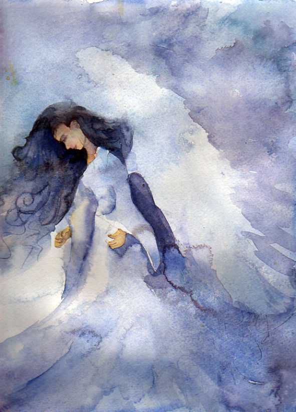 591x821 Watercolor Paintings By Jdmstudios Angels Among Us - Watercolor Angel