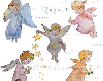 340x270 Watercolor Angel Etsy - Watercolor Angel