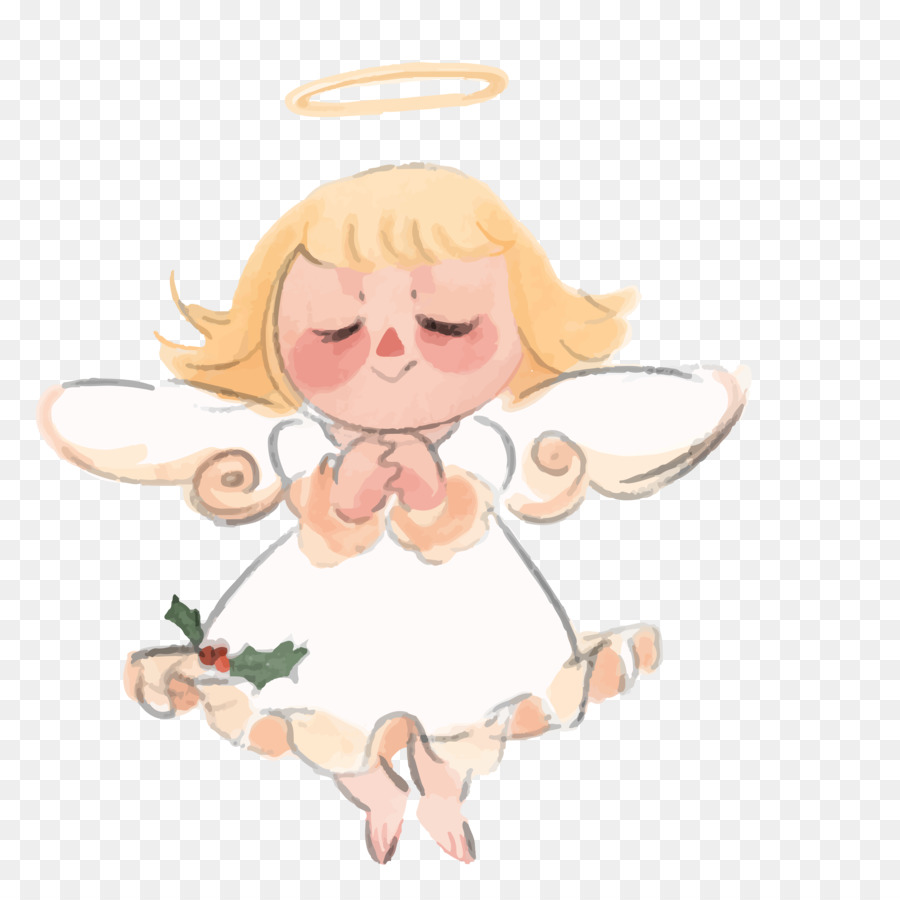900x900 Watercolor Painting Angel Download - Watercolor Angel