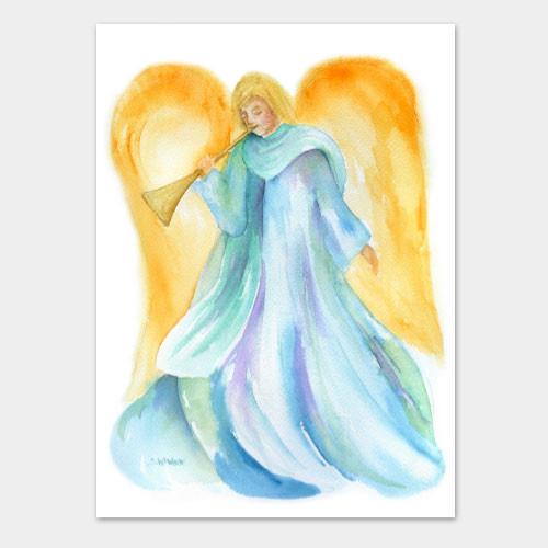 500x500 Angel Watercolor Christmas Card Set Susan Windsor - Watercolor Angel
