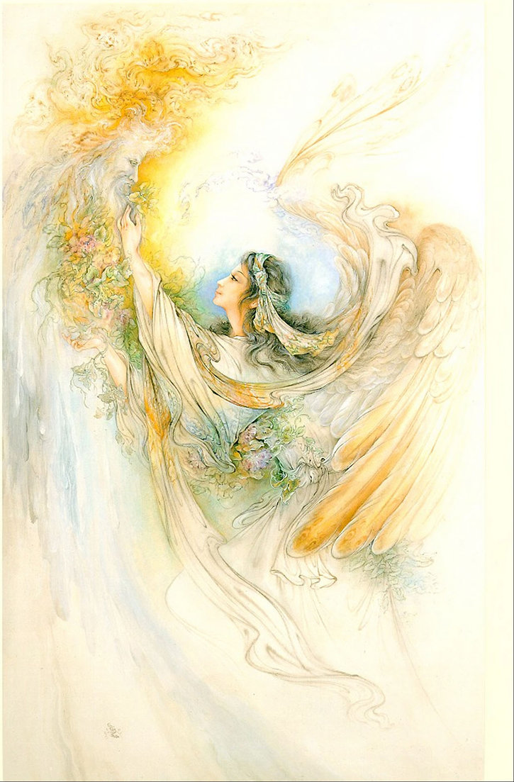 725x1103 Angel And Demon - Watercolor Angel