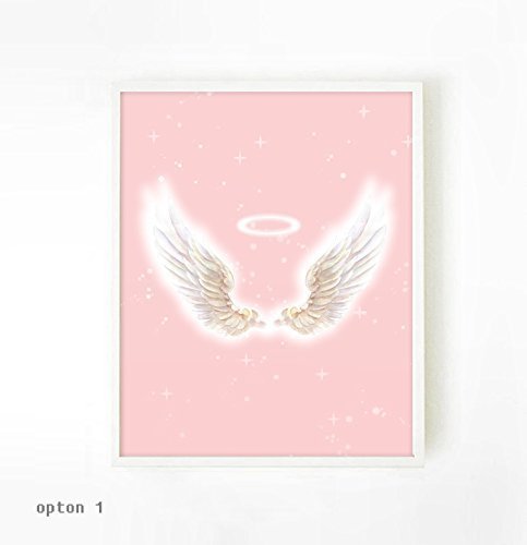 483x500 Girl Room Decor, Nursery Decor, Angel Wing, Wall Art - Watercolor Angel Wings