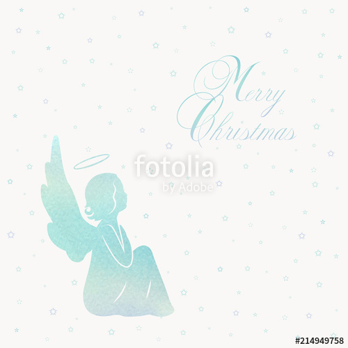 500x500 Watercolor Angel With Wings And Nimbus Stock Image And Royalty - Watercolor Angel Wings