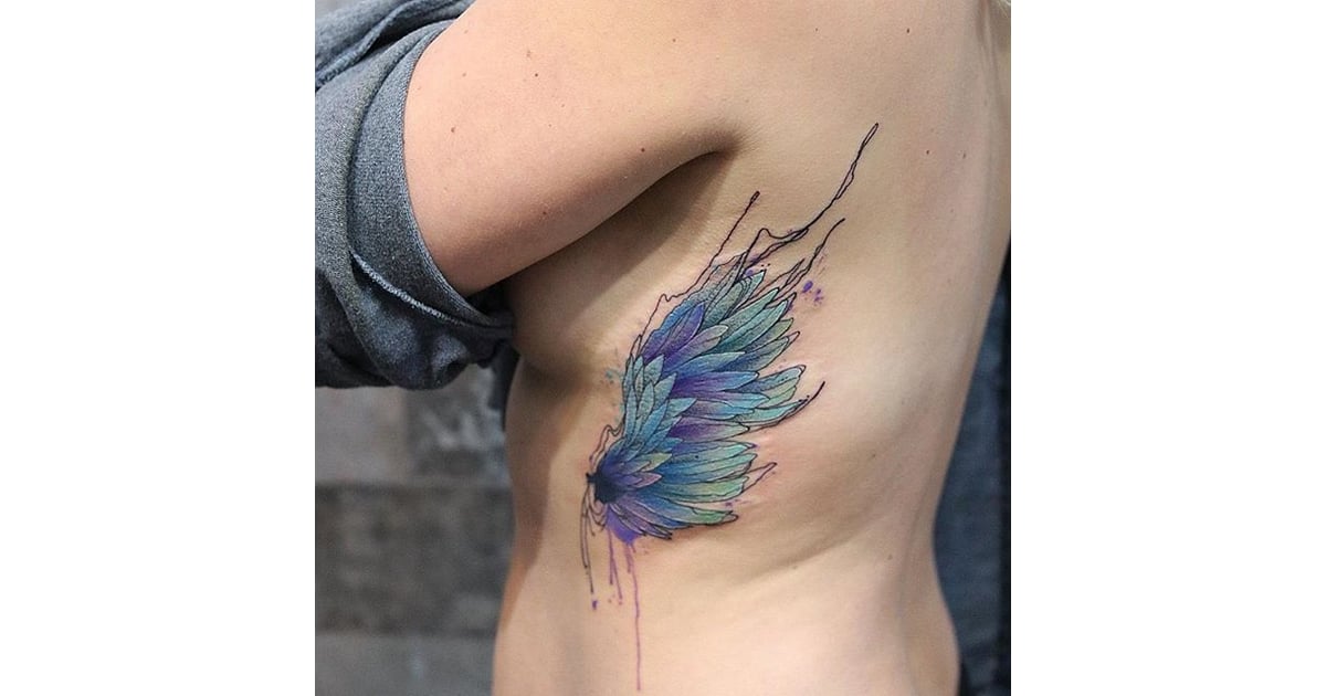 1200x630 Watercolor Wings Angel Wings Tattoos Popsugar Beauty Photo 11 - Watercolor Angel Wings